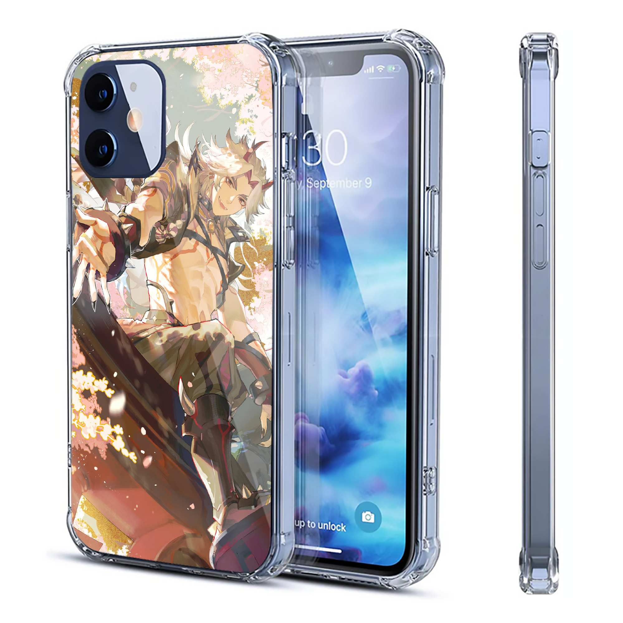 げんし神 genshin 【iPhone 12シリーズ対応】透明スマホケース（クリアソフトケース）